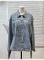 Chaqueta Denim Flecos Tachas